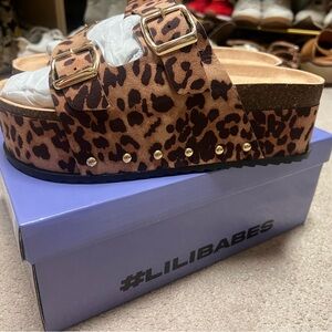 Liliana Leopard Print Platform Sandals